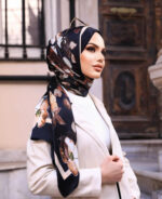 Elegant Flory Iranian Silk Scarf ALIRS-09