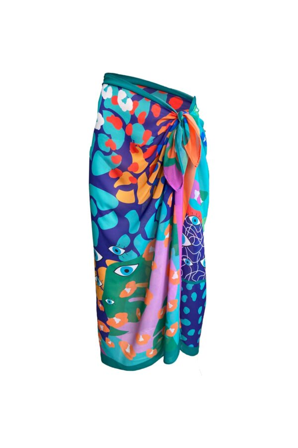 Turquoise Eyes Chiffon Cover up