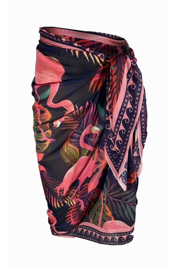 Flamingo Voile cotton Cover up