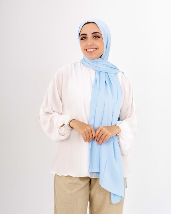 Jorjet Silk scarf-Baby Blue
