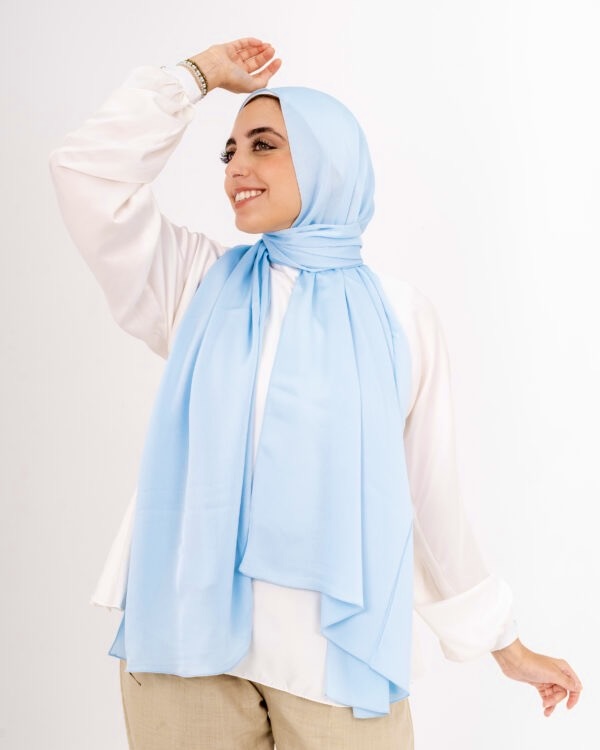 Jorjet Silk scarf-Baby Blue