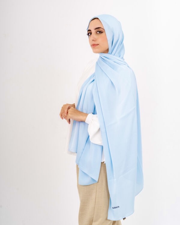 Jorjet Silk scarf-Baby Blue