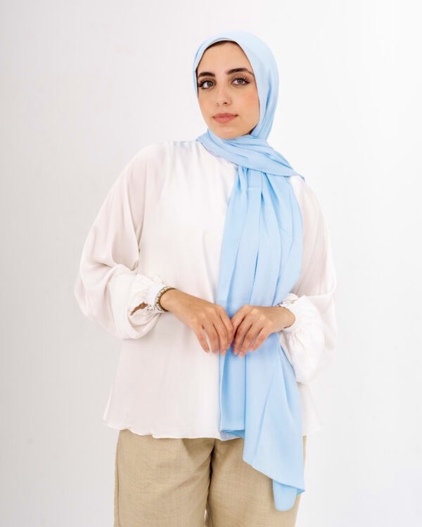 Jorjet Silk scarf-Baby Blue