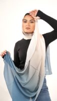 Gradient Colours Silk Scarf-KRRNG-10