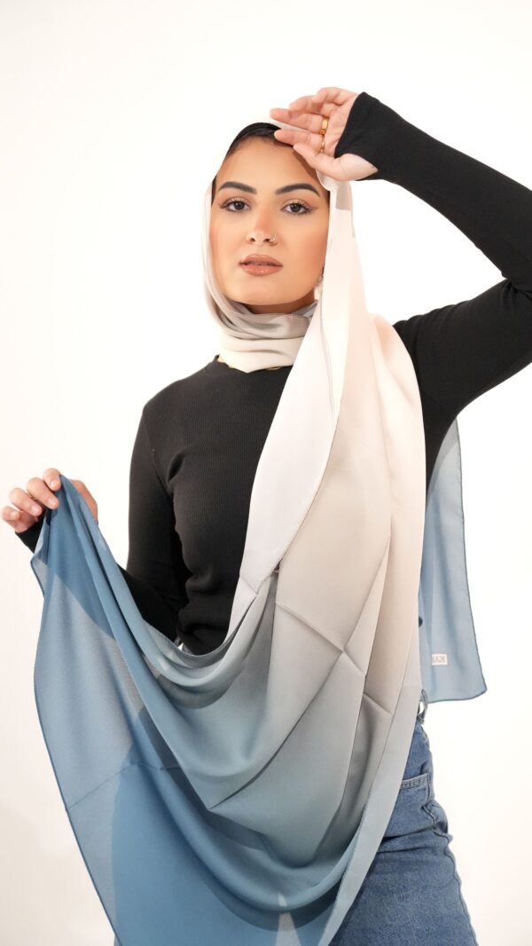 Gradient Colours Silk Scarf-KRRNG-10