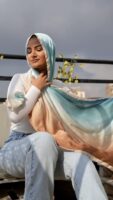 Gradient Colours Silk Scarf-KRRNG-14
