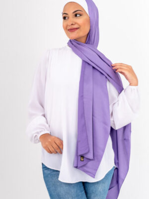Jorjet Silk scarf-Purple