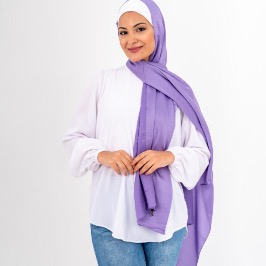 Jorjet Silk scarf-Purple