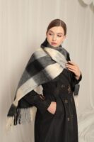 Double Sided Blocks Soft wool winter shawl