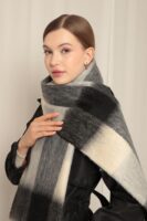 Double Sided Blocks Soft wool winter shawl