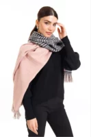 Double sided soft wool shawl Pink