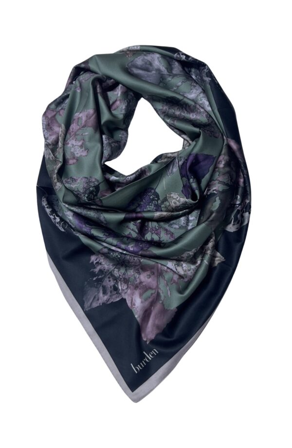 Leafy Satin Square Scarf BRSP3-03