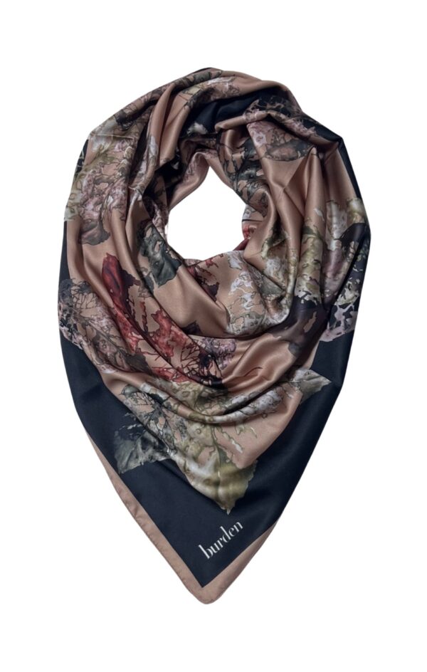 Leafy Satin Square Scarf BRSP3-04