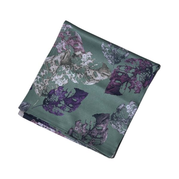 Leafy Satin Square Scarf BRSP3-03