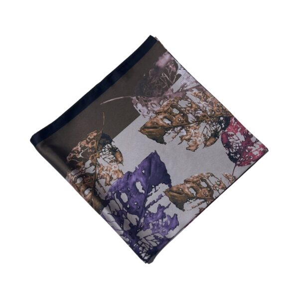 Leafy Satin Square Scarf BRSP3-01