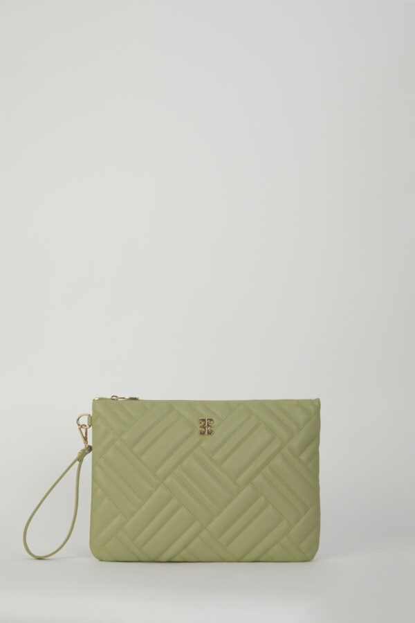 Pierre Cardin Olive Clutch Bag
