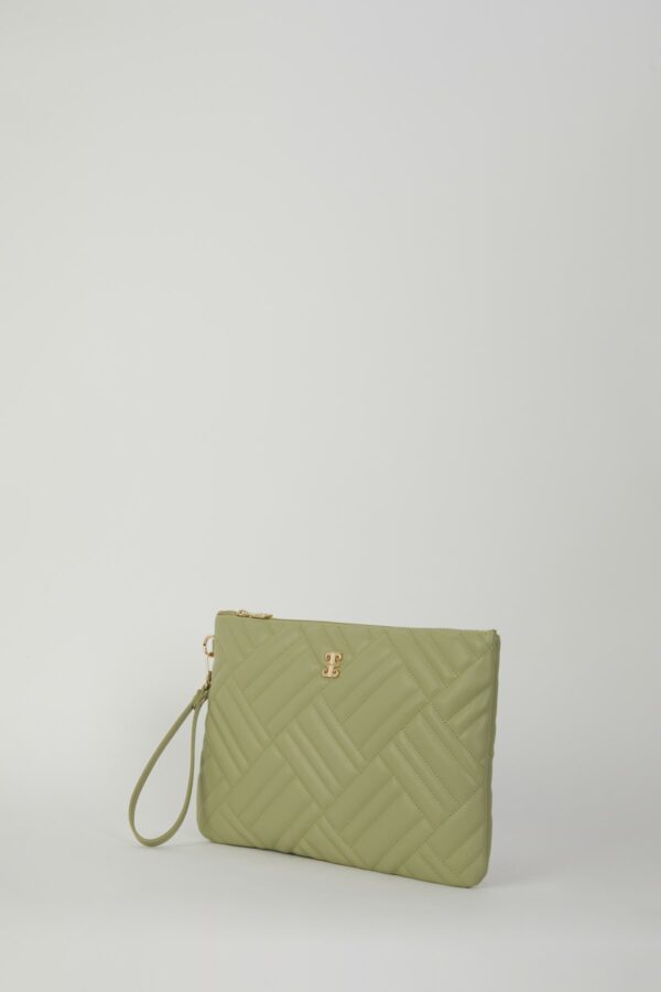 Pierre Cardin Olive Clutch Bag