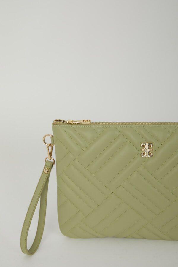 Pierre Cardin Olive Clutch Bag