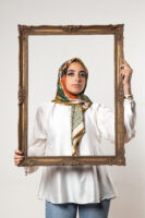 colourful satin scarf KRSS3-02