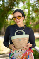 PC-1738 Pierre Cardin Beige Water Green Shoulder Bag