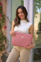 Pierre Cardin Dried Rose Clutch Bag