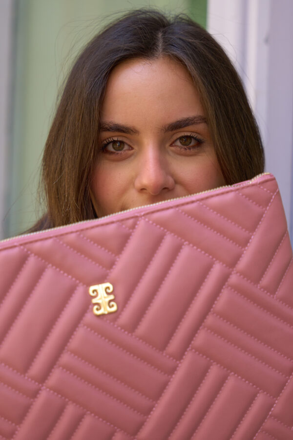 Pierre Cardin Dried Rose Clutch Bag