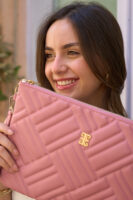 Pierre Cardin Dried Rose Clutch Bag