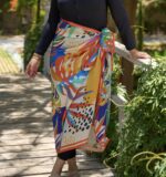 Bolder Elena Polca Dot Garden Satin Cover up BDS-08