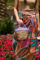 PC-1738 Pierre Cardin Beige Lavender Shoulder Bag