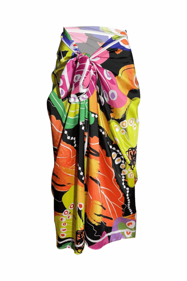 Bolder Elena Naomi Flower Satin Cover up BDS-07