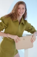 PC-1713 Pierre Cardin Nude Clutch Bag