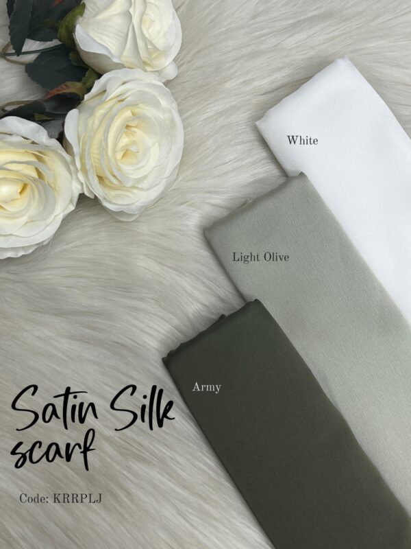 Jorjet Silk Scarf-Army