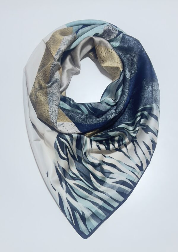 Classy Zebra Satin Square Scarf CZBSS-10