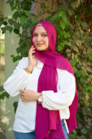 Natural Chiffon scarf-Burgundy