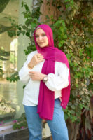 Natural Chiffon scarf-Burgundy