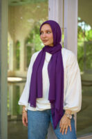 Natural Chiffon scarf-violet