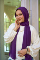 Natural Chiffon scarf-violet