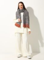 Double sided soft wool shawl-Havan