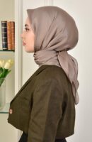 Janjan Square Silk Scarf-Stone