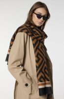 Luxurious Soft Turkish Cashmere Black and Havan Shawl