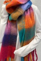 Colourful Thick Puff Shawl