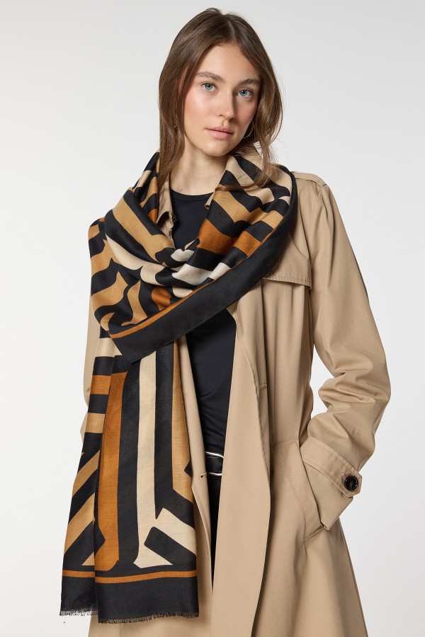 Luxurious Soft Turkish Cashmere Striped Shawl