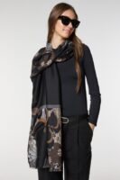 Luxurious Soft Turkish Cashmere Black Flory Shawl