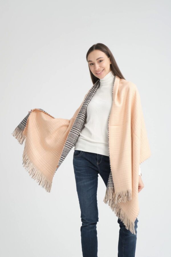 Soft Wool Double Sided Shawl-Simon