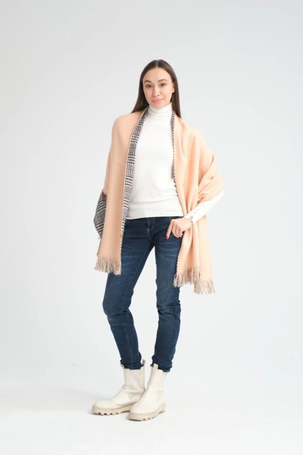 Soft Wool Double Sided Shawl-Simon