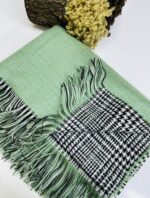 Double Sided Soft Wool Shawl-Lime