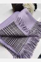 Double Sided Soft Wool Shawl-Lilac