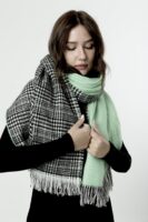Double Sided Soft Wool Shawl-Lime