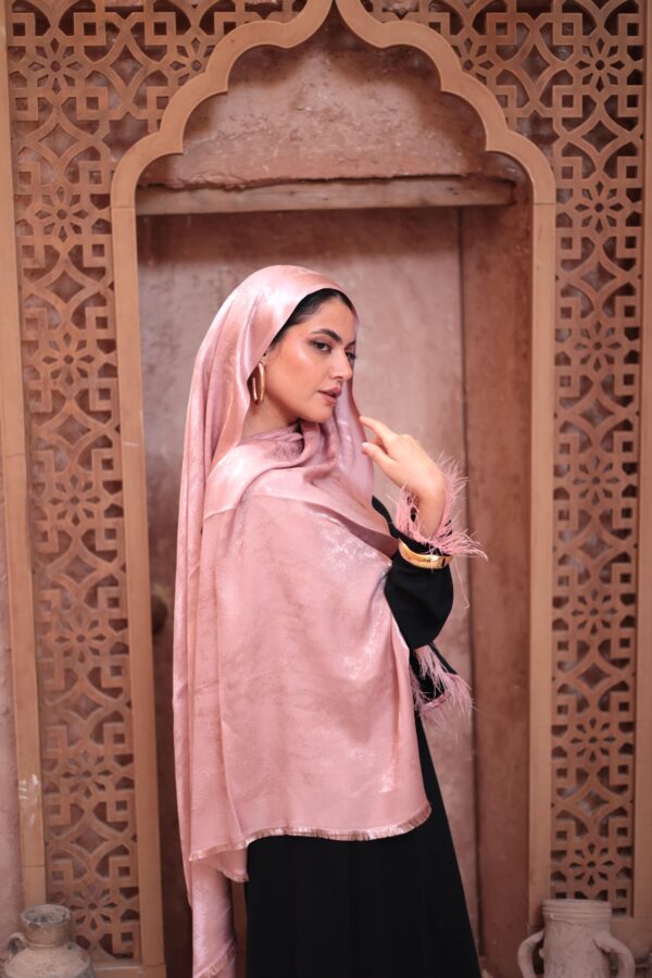 Shimmery Turkish Pashmina Shawl-Rose