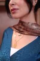 Shimmery Turkish Pashmina Shawl-Coffee